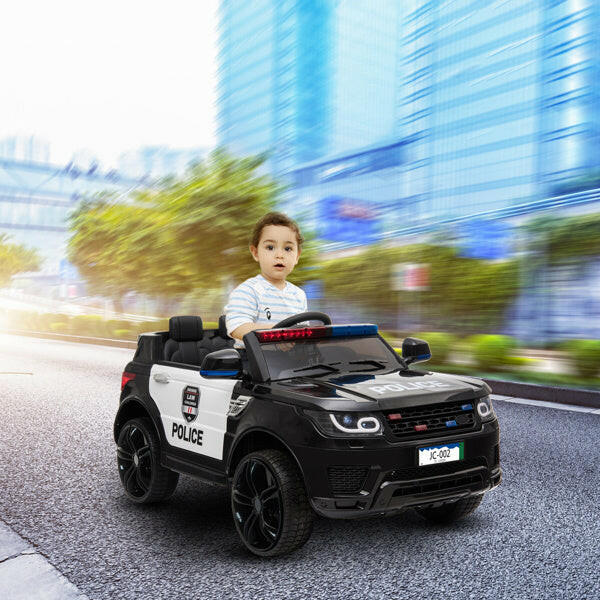 JC002 Police Car Dual Drive 30Wx2 Battery 12V 7AHx1 With Remote Control With Microphone.