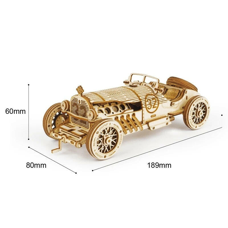 Car 3D Wooden Puzzle Game Assembly Racing Children's Toys.