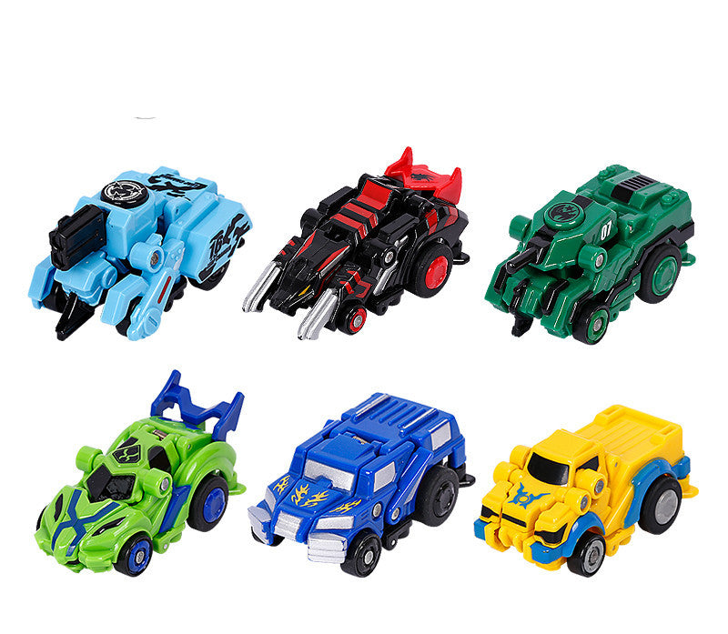 Creative Jumping Warrior Deformation Battle Toy Car Bounce Transformation Robot New Anime PVC Action Figures Boys Toys Game Set.