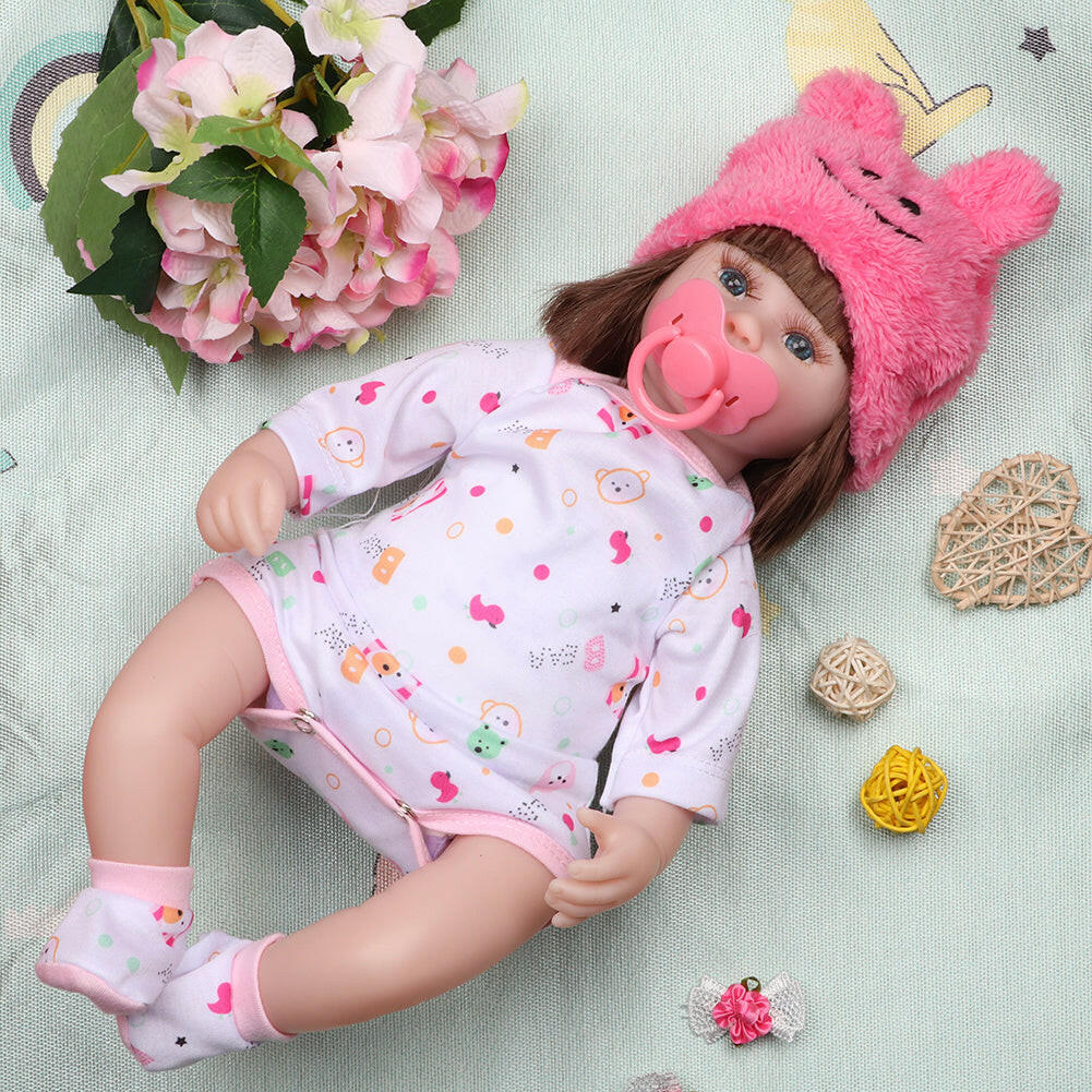 Reborn Infants Dolls Vinyl Full Body Lifelike Baby Dolls for Children GiftRose Red.