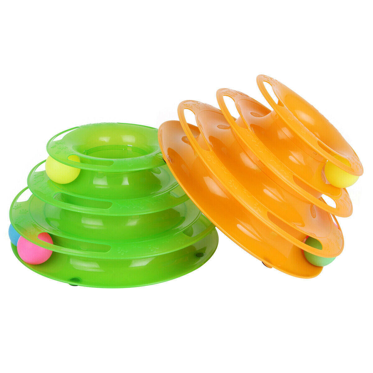 Pet Cat Crazy Ball Disk Interactive Toys Amusement Plate Trilaminar Funny Toy.