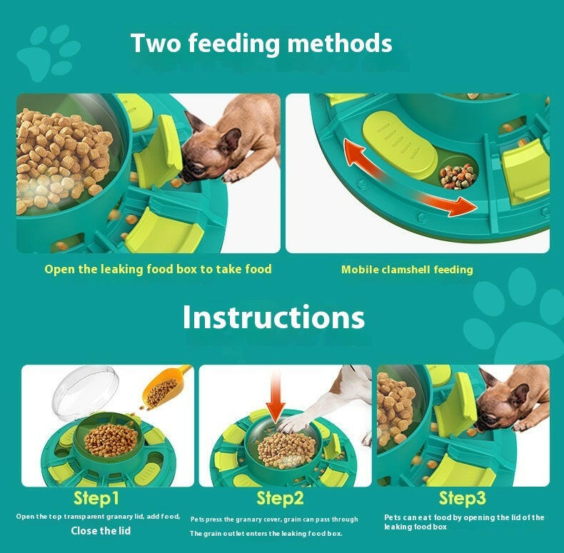 Interactive Dog Puzzle Toy For IQ Improvement And Slow Feeding Suitable For All Sizes Pets Nutritious Diet-Friendly Non-Electric Plastic Pets Game Pet Products.