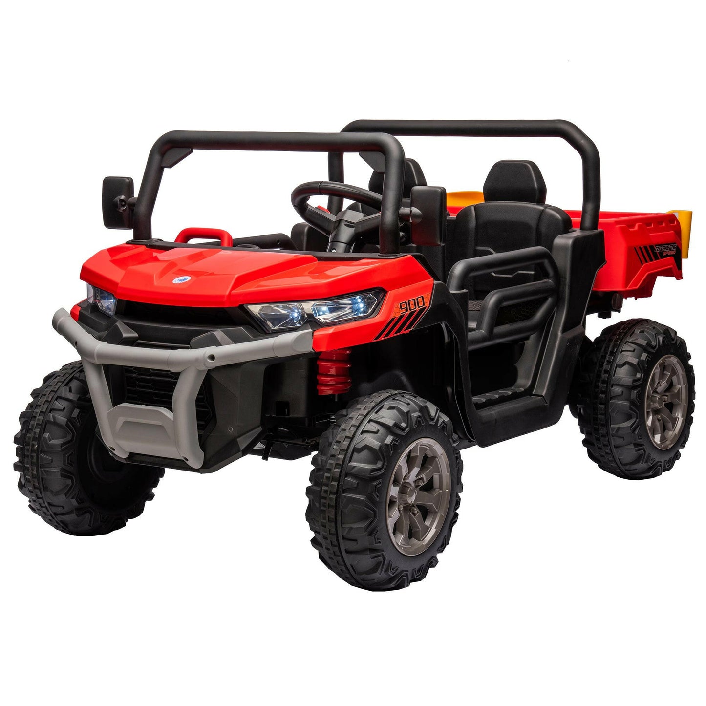 24V Ride On Truck 2 Seater Ride On UTV With 2x200W Motor Ride On Dump Truck With Dump Bed Shovel Ride On Car With Remote Control Electric Vehicle With Non Slip Tyre For Boys Girls.