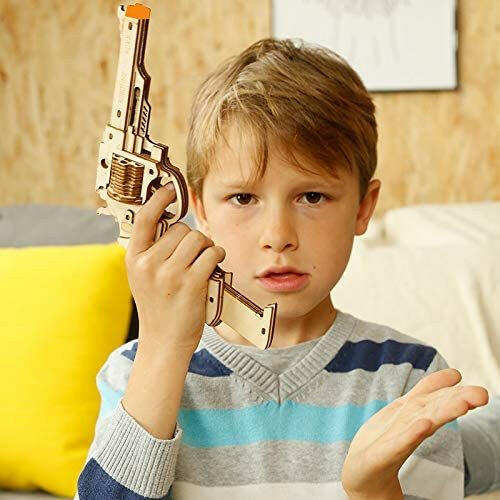 Robotime Gun Blocks Model Buliding Kit Toys Gift For Children Kids Boys Birthday Gift.