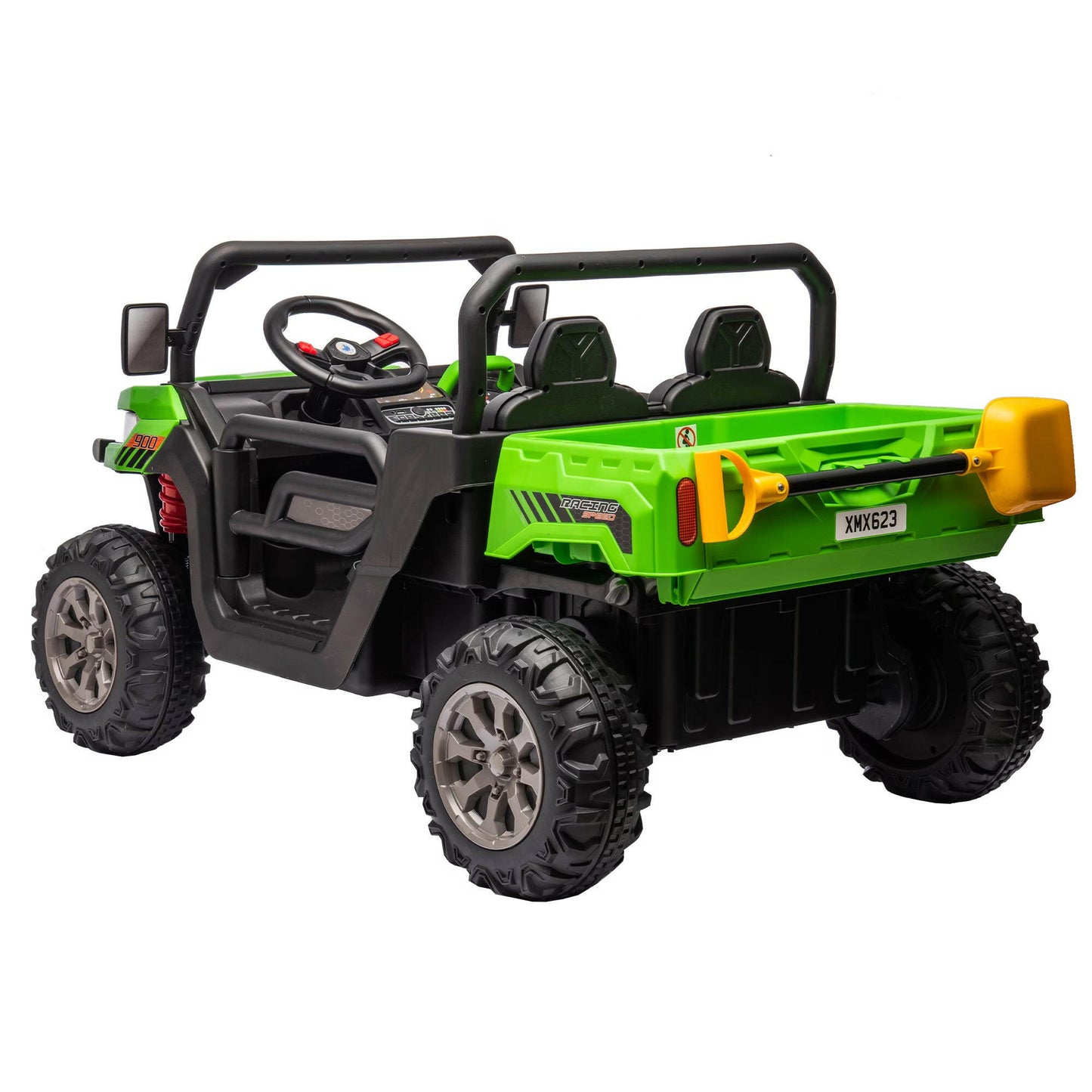 24V Ride On Truck 2 Seater Ride On UTV With 2x200W Motor Ride On Dump Truck With Dump Bed Shovel Ride On Car With Remote Control Electric Vehicle With Non Slip Tyre For Boys Girls.