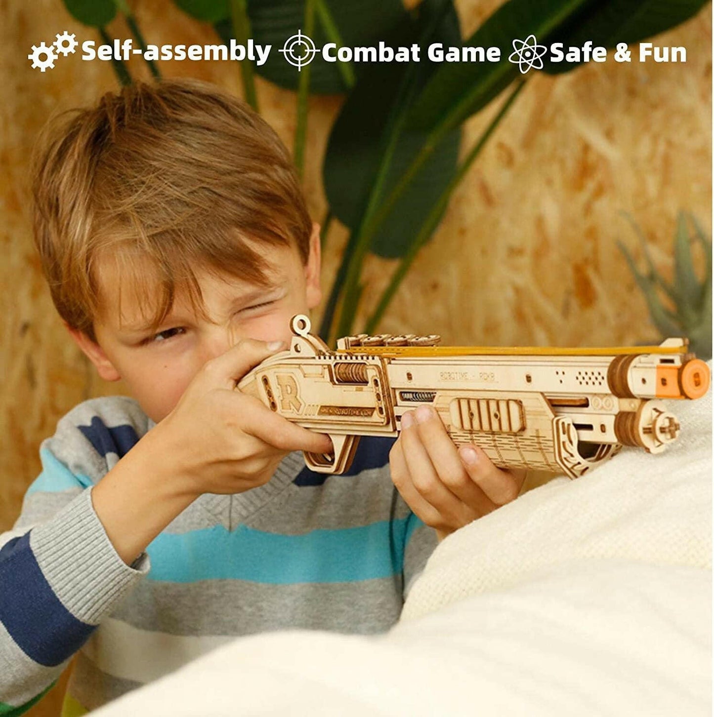 Robotime Gun Blocks Model Buliding Kit Toys Gift For Children Kids Boys Birthday Gift.