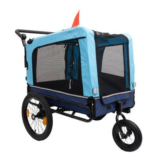 Outdoor Heavy Duty Foldable Utility Pet Stroller Dog Carriers Bicycle Trailer.