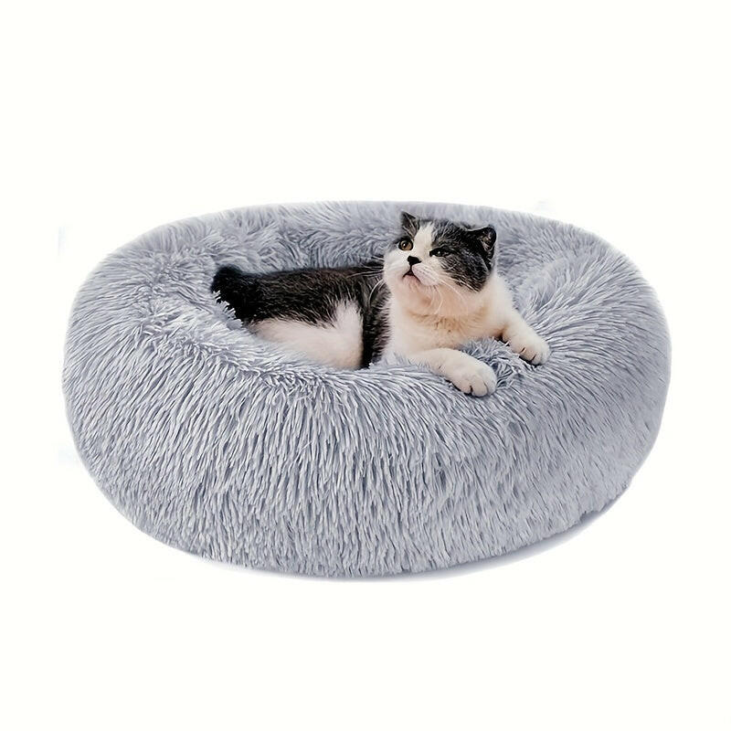 Non-Slip Dog Or Cat Beds Multiple Sizes, Calming Pet Beds For Indoor Cat Kennel Bed Pet Sofa, Round Cushion Cuddler Puppy Sofa, Machine Washable.