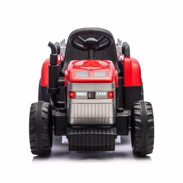 Red, 12V7AH Battery Powered Toy Tractor With Trailer.