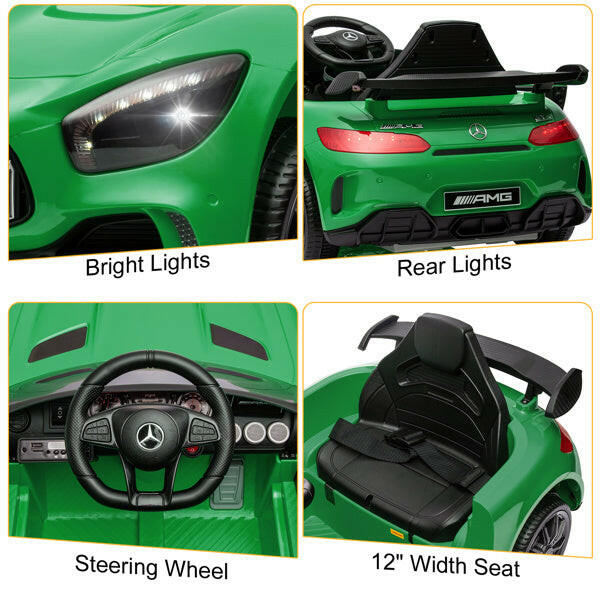 Mercedes-Benz Dual Drive 12.00 4.5Ah Roadster With 2.4G Remote Control Green AMG GTR.