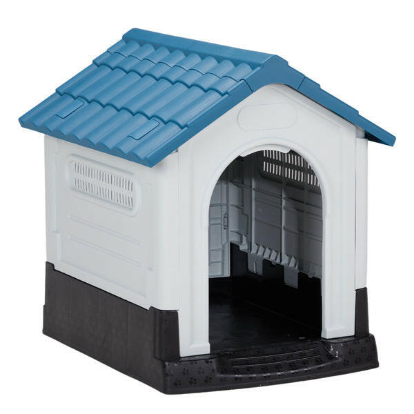 26inch Blue & White PVC Spire House Type Shutters Cat & Dog House.