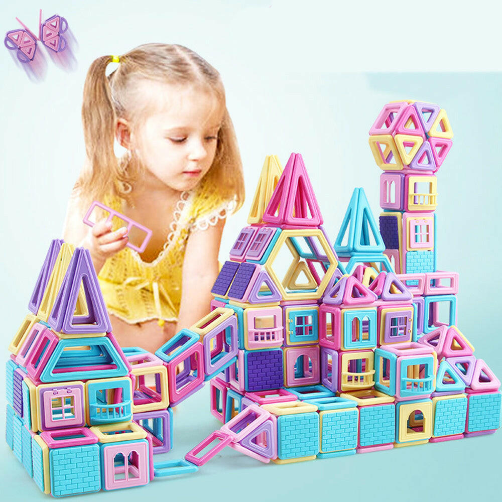 Magnetic building block toys.