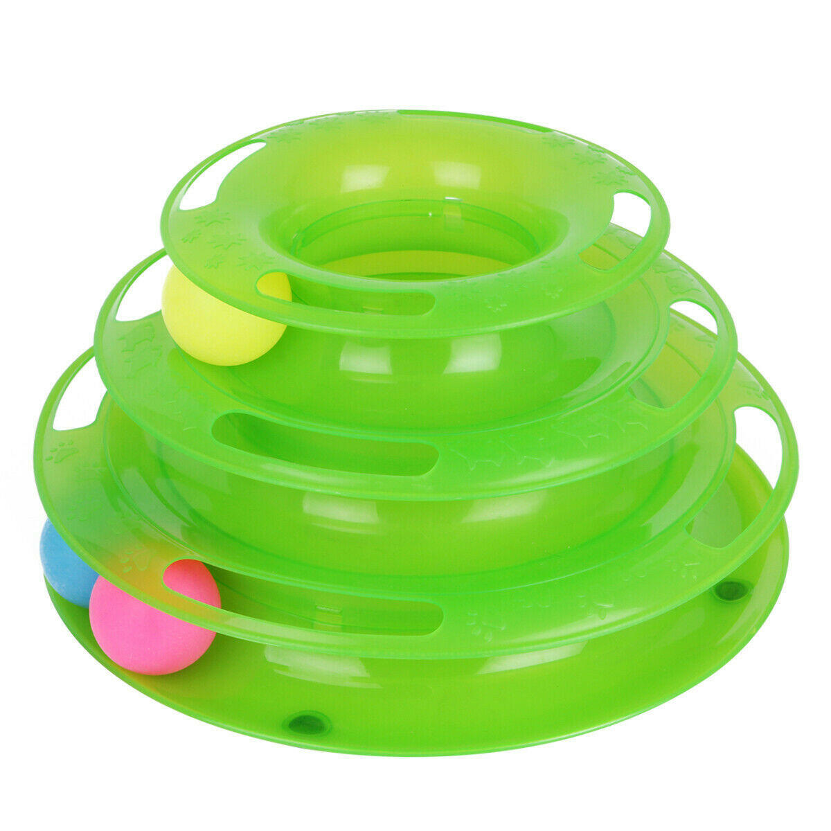 Pet Cat Crazy Ball Disk Interactive Toys Amusement Plate Trilaminar Funny Toy.