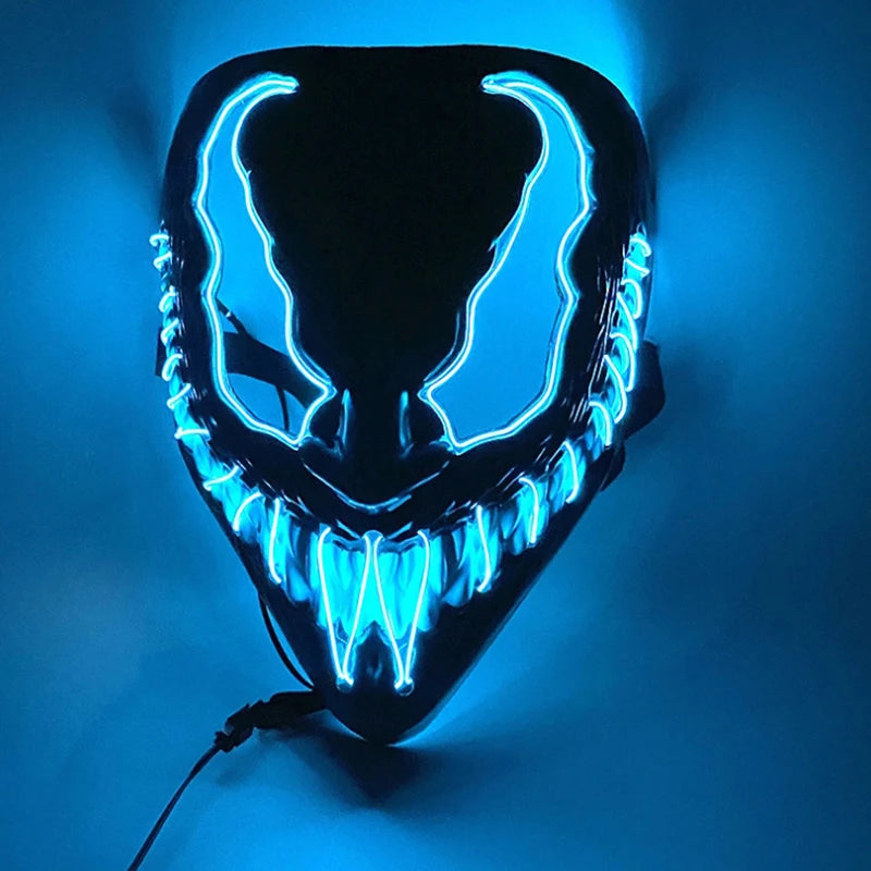 Horror Halloween GlowMasks Led Luminous Scream Venom Mask Carnival Masquerade Party Cosplay Scorpion Mask New