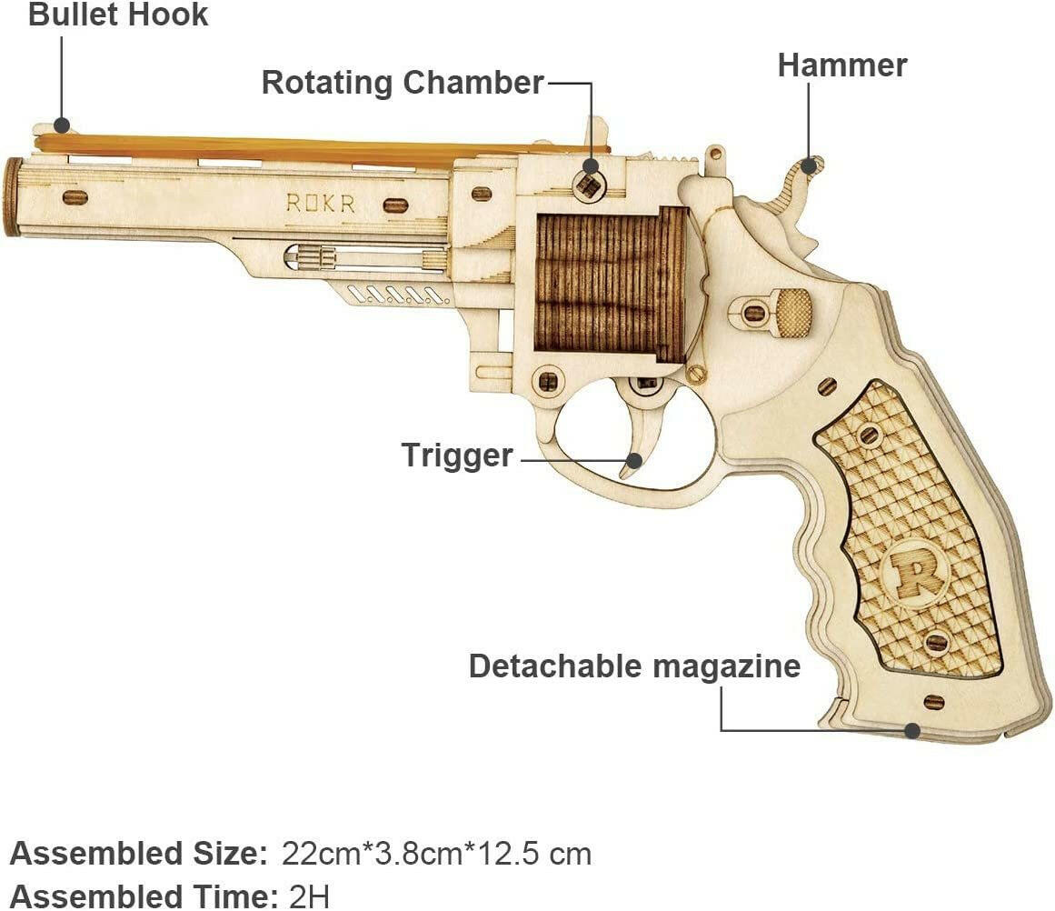 Robotime Gun Blocks Model Buliding Kit Toys Gift For Children Kids Boys Birthday Gift.