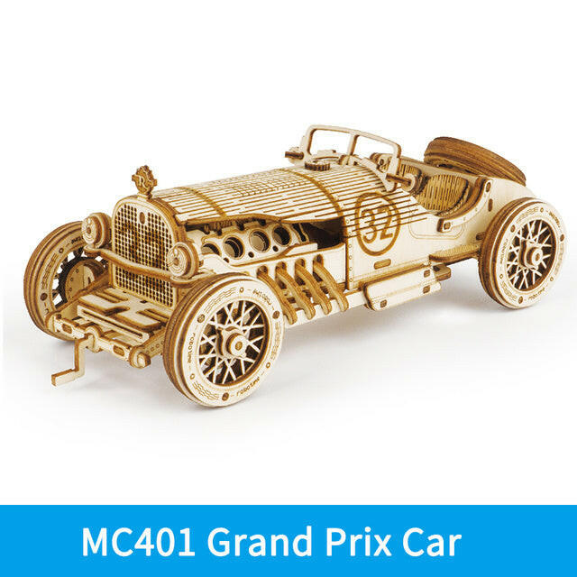 Car 3D Wooden Puzzle Game Assembly Racing Children's Toys.