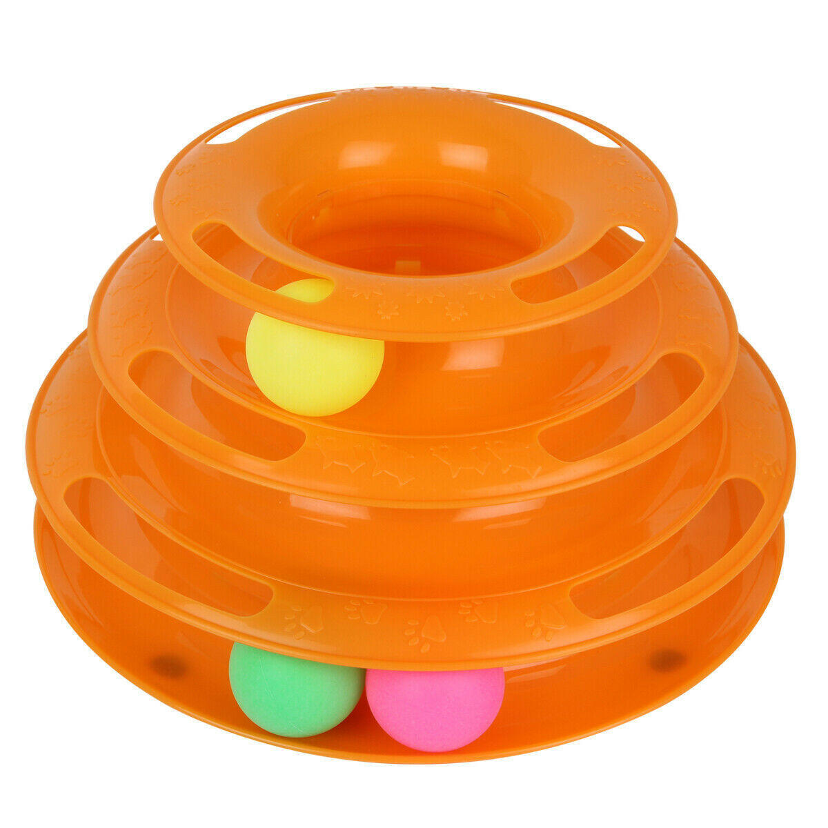 Pet Cat Crazy Ball Disk Interactive Toys Amusement Plate Trilaminar Funny Toy.