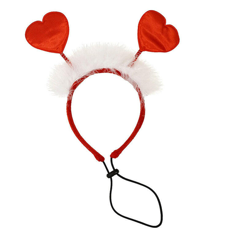 2025 Pets Valentine's Day Decoration Pet Scar Valentine's Day Hairband Dog Party Decoration Prop Dog Accessories Pet Products.