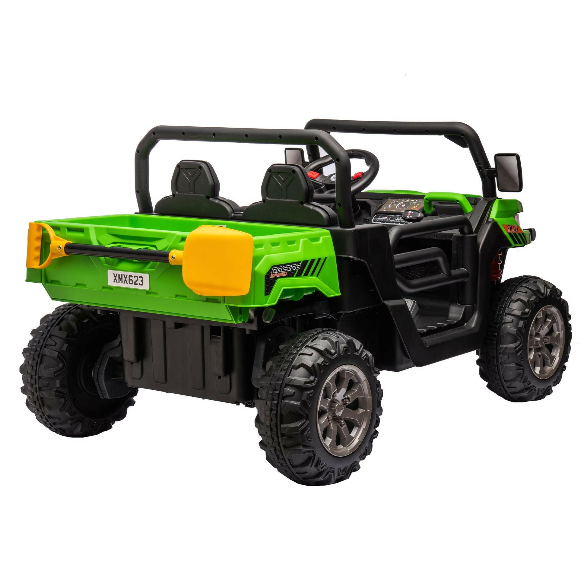 24V Ride On Truck 2 Seater Ride On UTV With 2x200W Motor Ride On Dump Truck With Dump Bed Shovel Ride On Car With Remote Control Electric Vehicle With Non Slip Tyre For Boys Girls.