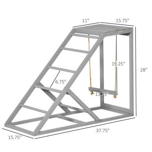 Swing Set With Chicken Perch And Hen Ladder, Chicken Coop Toys.