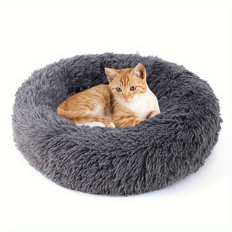 Non-Slip Dog Or Cat Beds Multiple Sizes, Calming Pet Beds For Indoor Cat Kennel Bed Pet Sofa, Round Cushion Cuddler Puppy Sofa, Machine Washable.