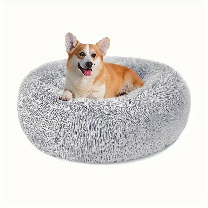 Non-Slip Dog Or Cat Beds Multiple Sizes, Calming Pet Beds For Indoor Cat Kennel Bed Pet Sofa, Round Cushion Cuddler Puppy Sofa, Machine Washable.