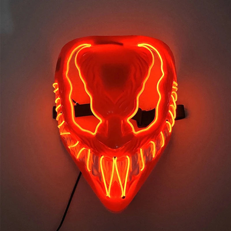 Horror Halloween GlowMasks Led Luminous Scream Venom Mask Carnival Masquerade Party Cosplay Scorpion Mask New