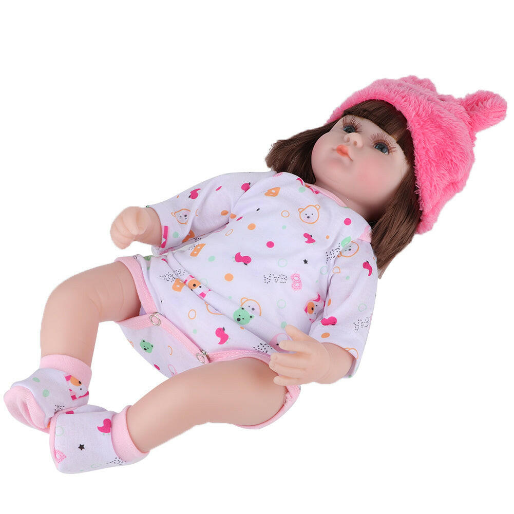 Reborn Infants Dolls Vinyl Full Body Lifelike Baby Dolls for Children GiftRose Red.