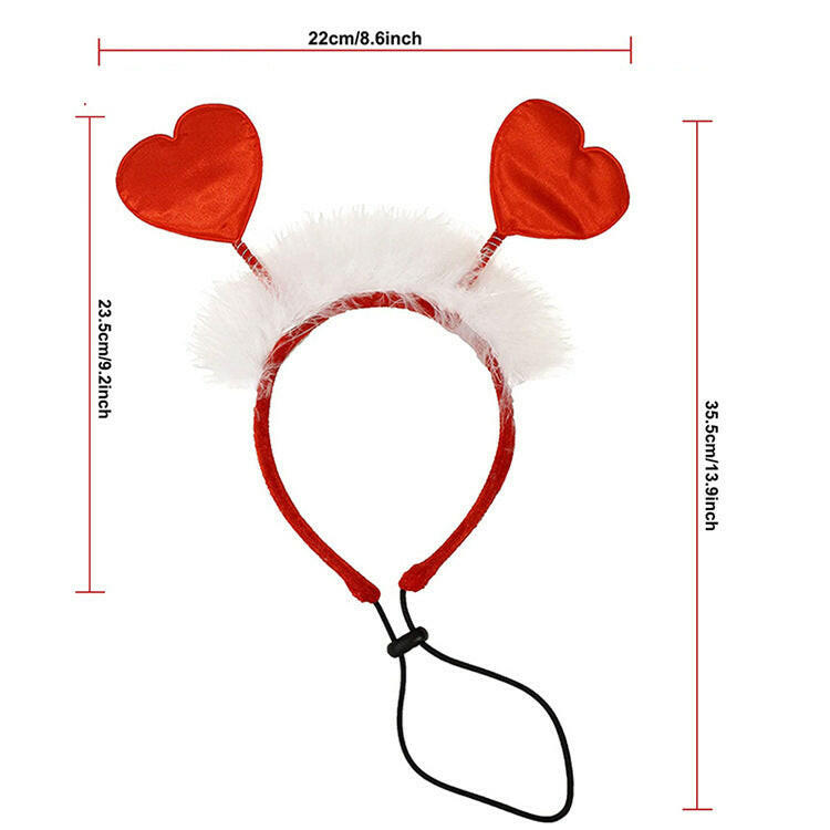 2025 Pets Valentine's Day Decoration Pet Scar Valentine's Day Hairband Dog Party Decoration Prop Dog Accessories Pet Products.