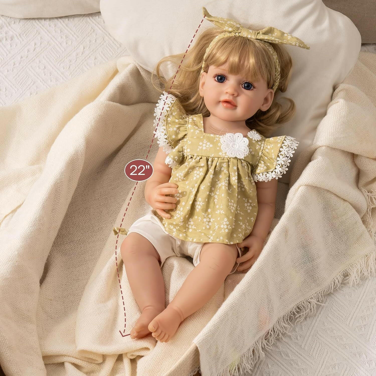 ROBOTIME Newborn Baby Lifelike Reborn Baby Full Silicone Doll With Cloth Gifts.