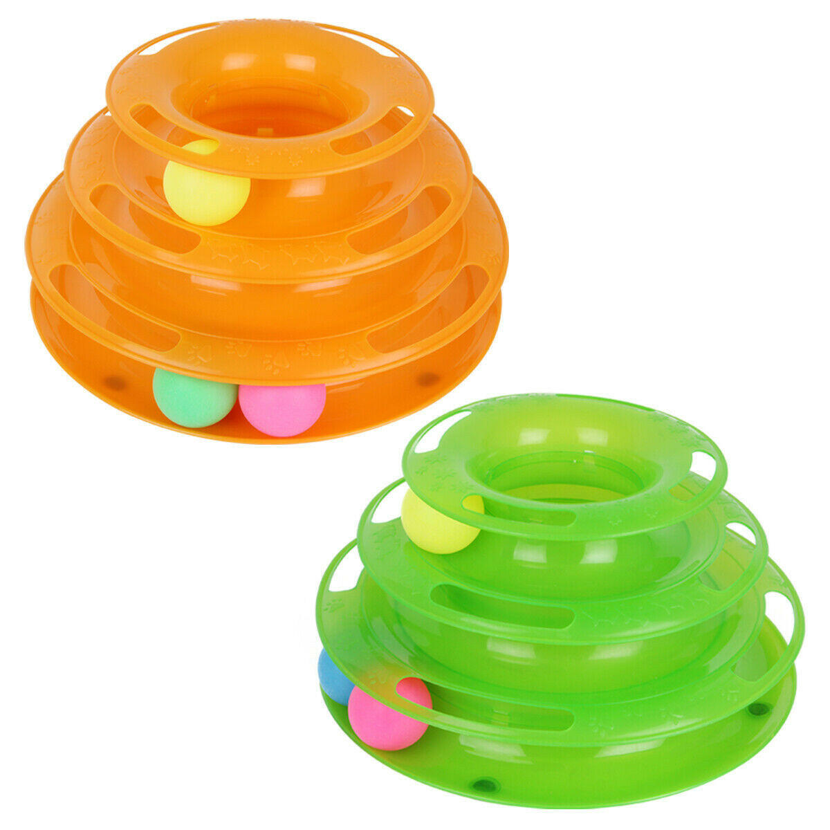 Pet Cat Crazy Ball Disk Interactive Toys Amusement Plate Trilaminar Funny Toy.