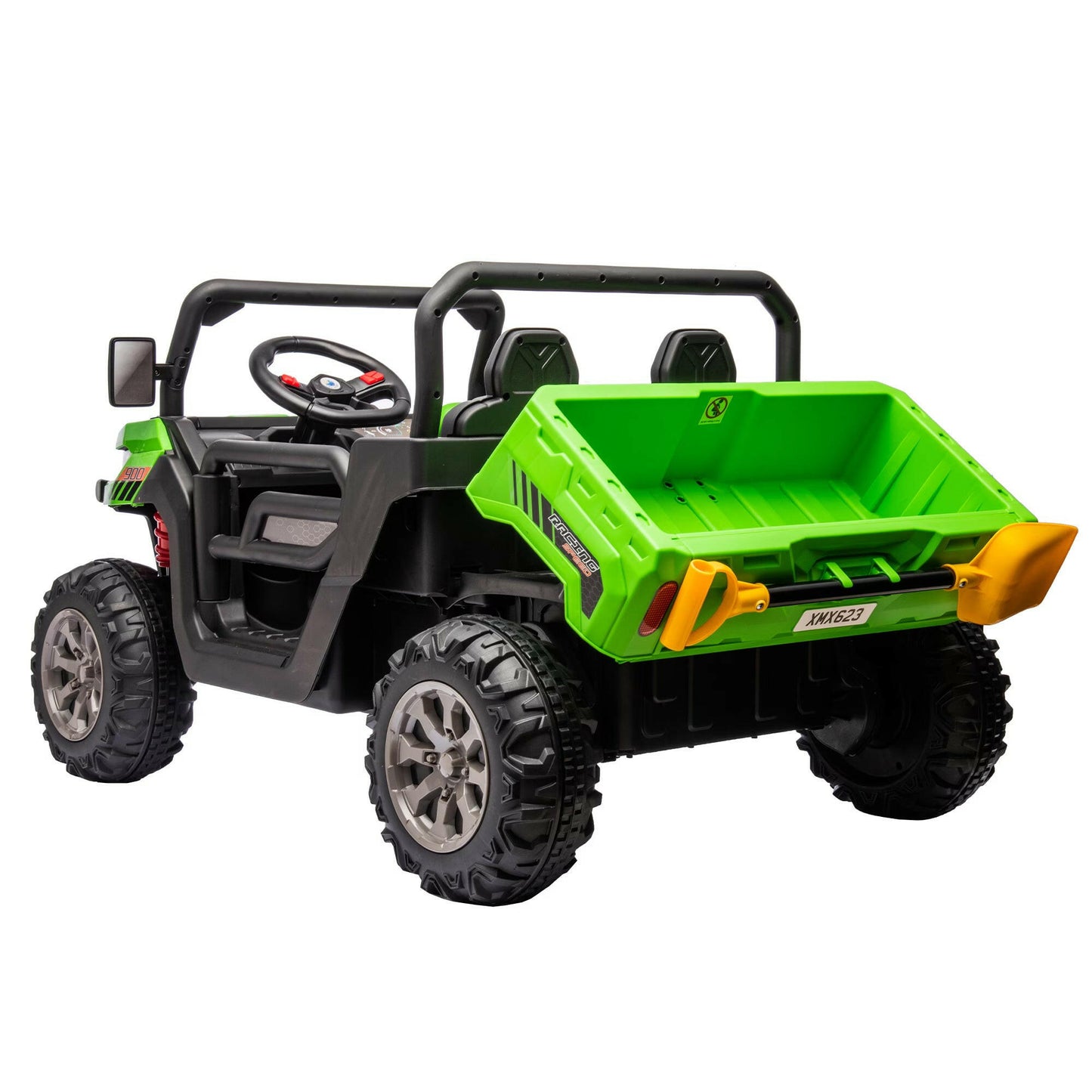 24V Ride On Truck 2 Seater Ride On UTV With 2x200W Motor Ride On Dump Truck With Dump Bed Shovel Ride On Car With Remote Control Electric Vehicle With Non Slip Tyre For Boys Girls.