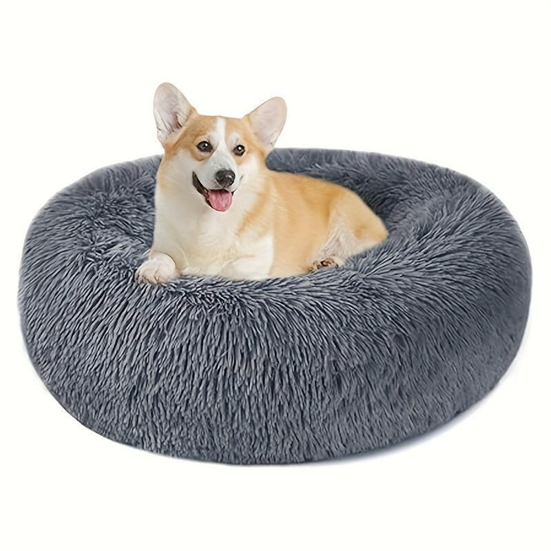 Non-Slip Dog Or Cat Beds Multiple Sizes, Calming Pet Beds For Indoor Cat Kennel Bed Pet Sofa, Round Cushion Cuddler Puppy Sofa, Machine Washable.