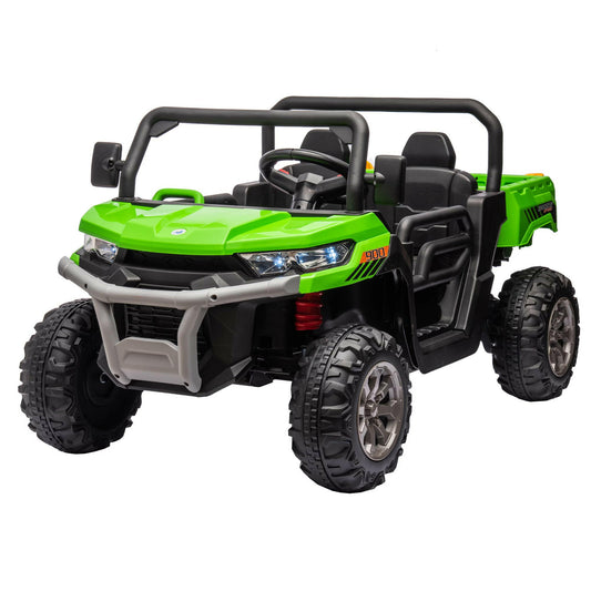 24V Ride On Truck 2 Seater Ride On UTV With 2x200W Motor Ride On Dump Truck With Dump Bed Shovel Ride On Car With Remote Control Electric Vehicle With Non Slip Tyre For Boys Girls.