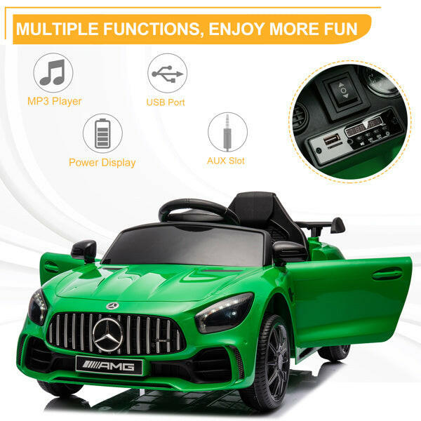 Mercedes-Benz Dual Drive 12.00 4.5Ah Roadster With 2.4G Remote Control Green AMG GTR.