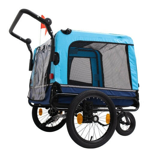 Outdoor Heavy Duty Foldable Utility Pet Stroller Dog Carriers Bicycle Trailer.