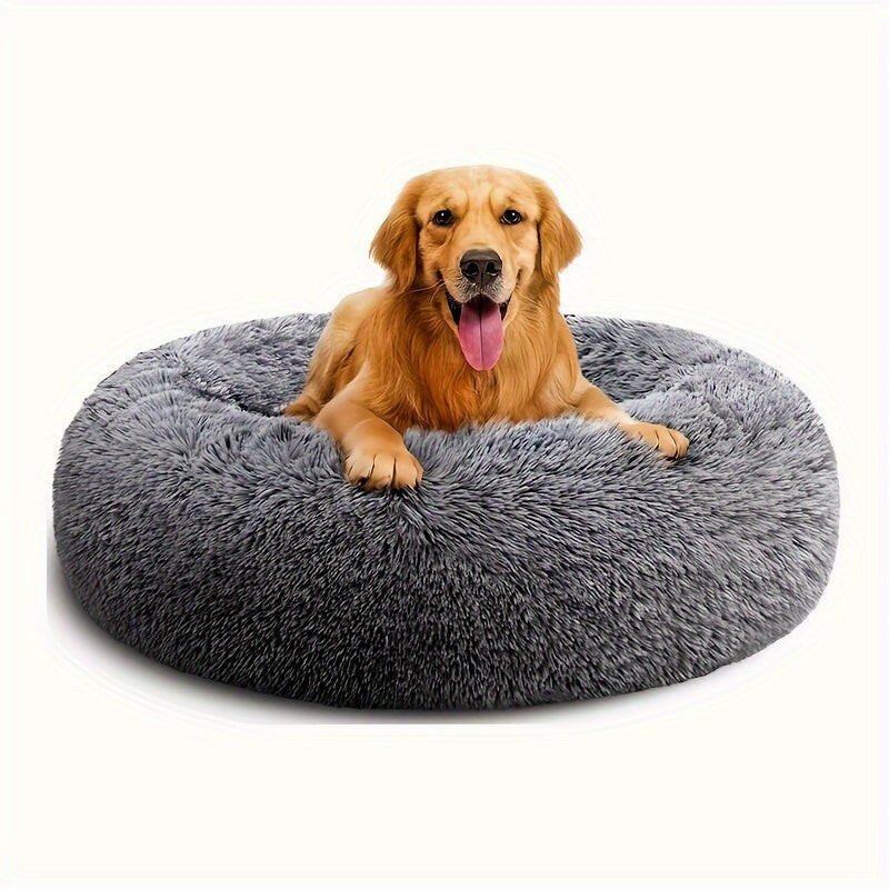 Non-Slip Dog Or Cat Beds Multiple Sizes, Calming Pet Beds For Indoor Cat Kennel Bed Pet Sofa, Round Cushion Cuddler Puppy Sofa, Machine Washable.