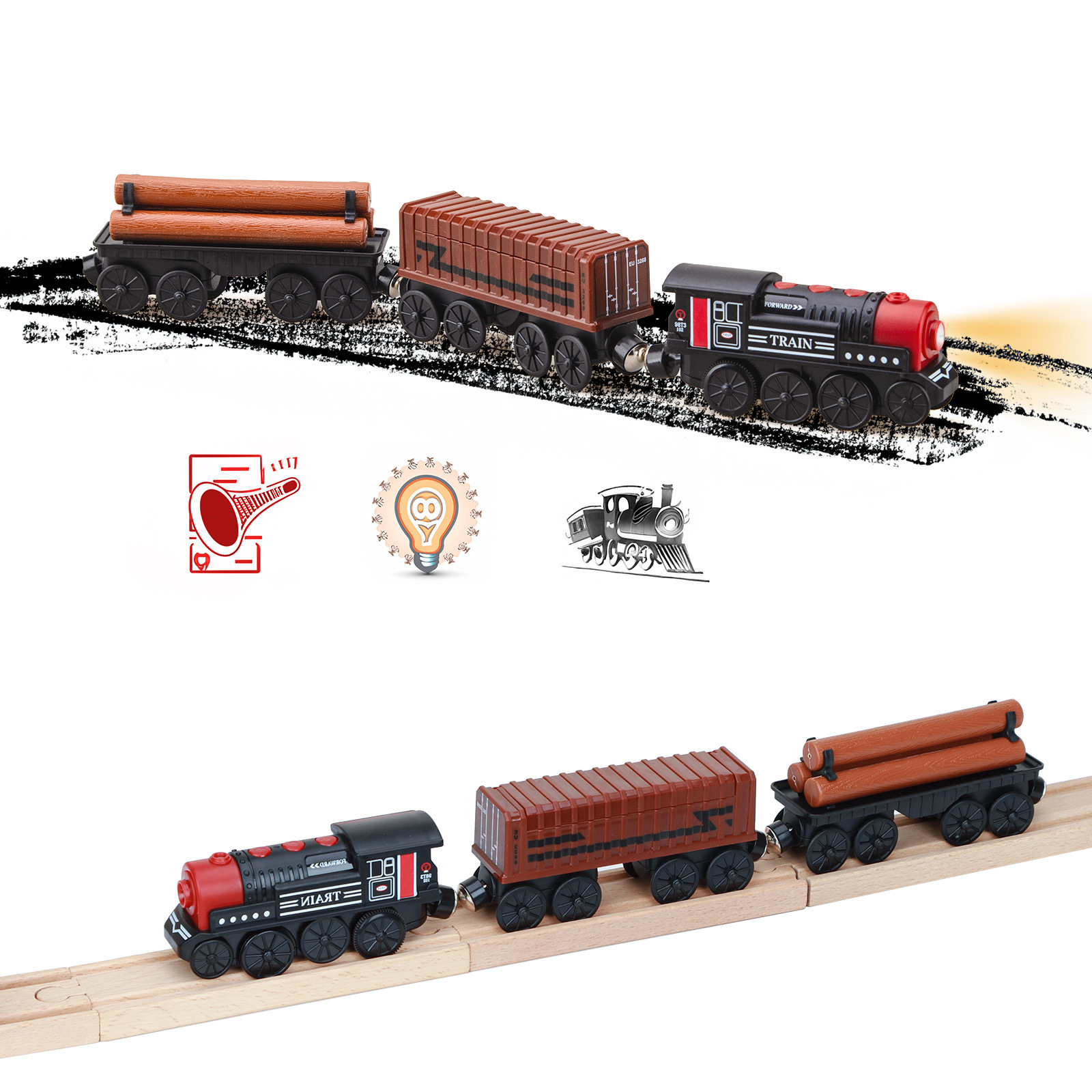 Eight-Wheel Electric Train Set - Image 6