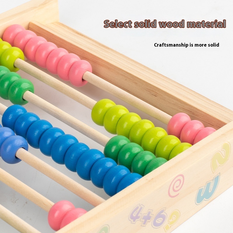 Wooden Ten Speed Multifunctional Arithmetic Educational Toy - Image 4