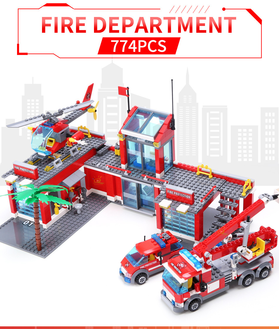 City Fire Station Building Blocks Model - Image 3