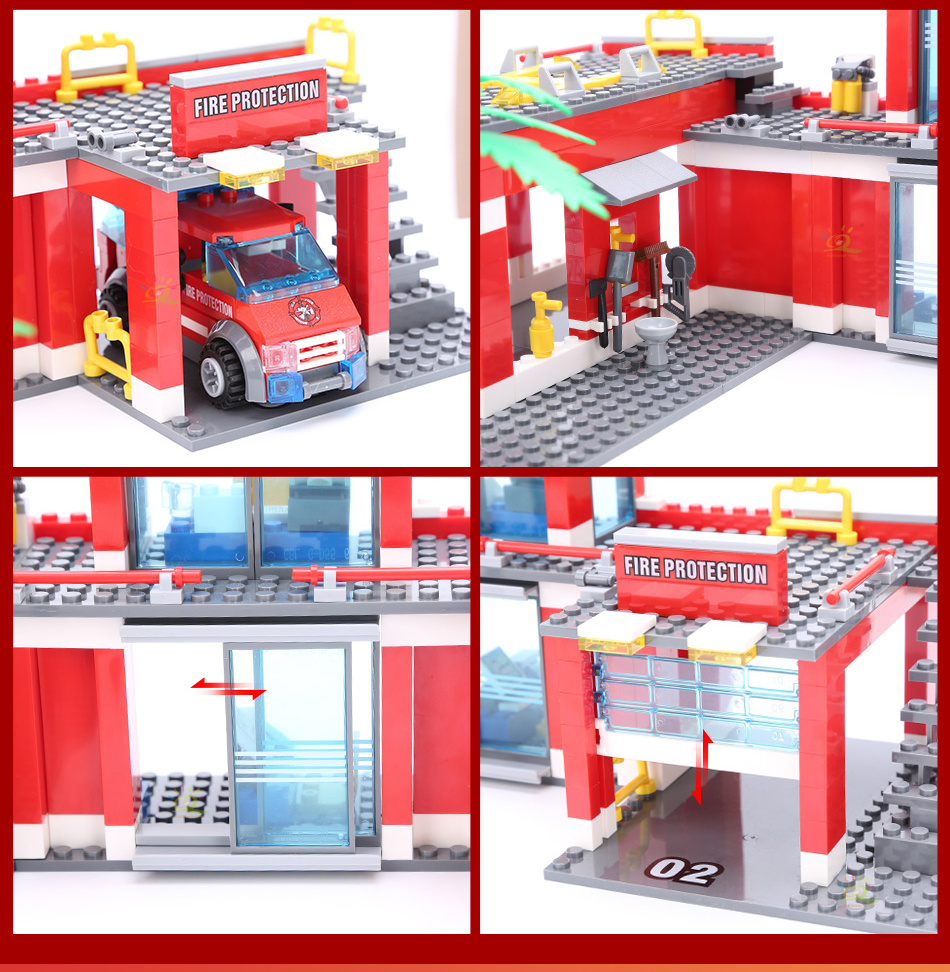 City Fire Station Building Blocks Model - Image 8