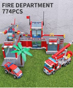 Fire Station Model Building Blocks City