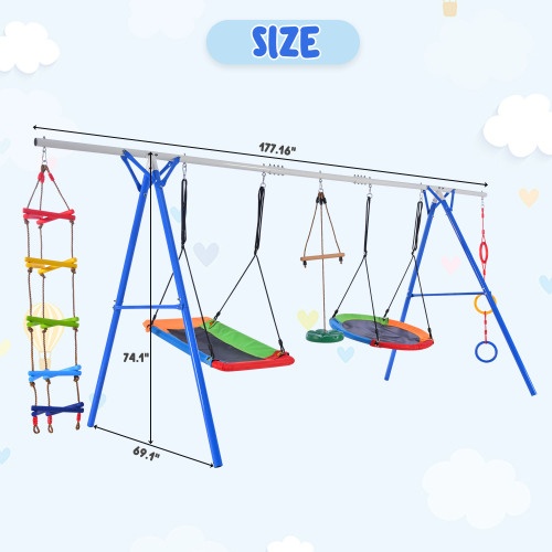 5-in-1 Outdoor Toddler Swing Set - Image 2