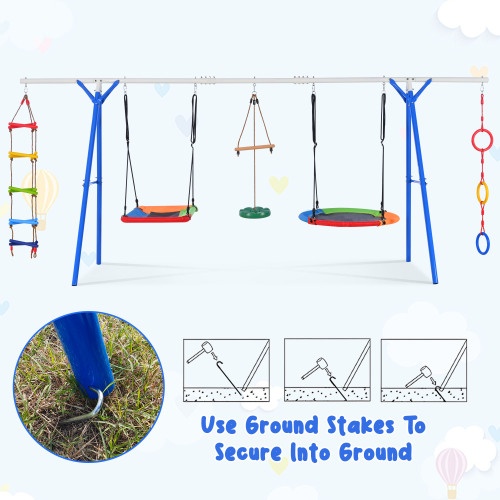 5-in-1 Outdoor Toddler Swing Set - Image 6
