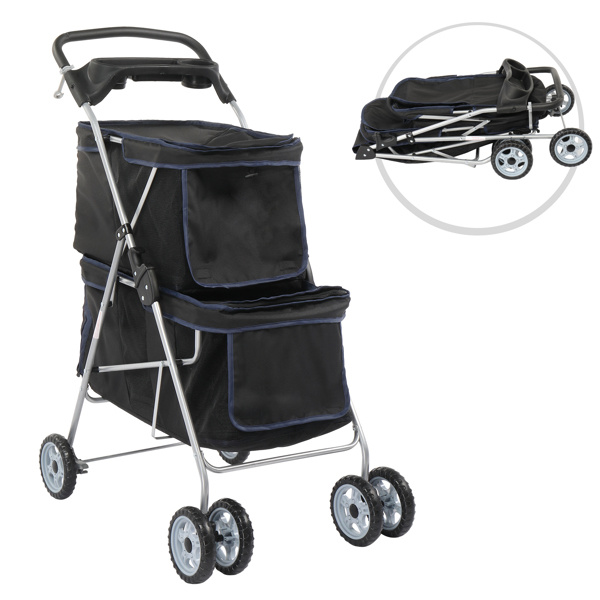 4-wheeled Double-decker Style, Pet Strollers - Image 10