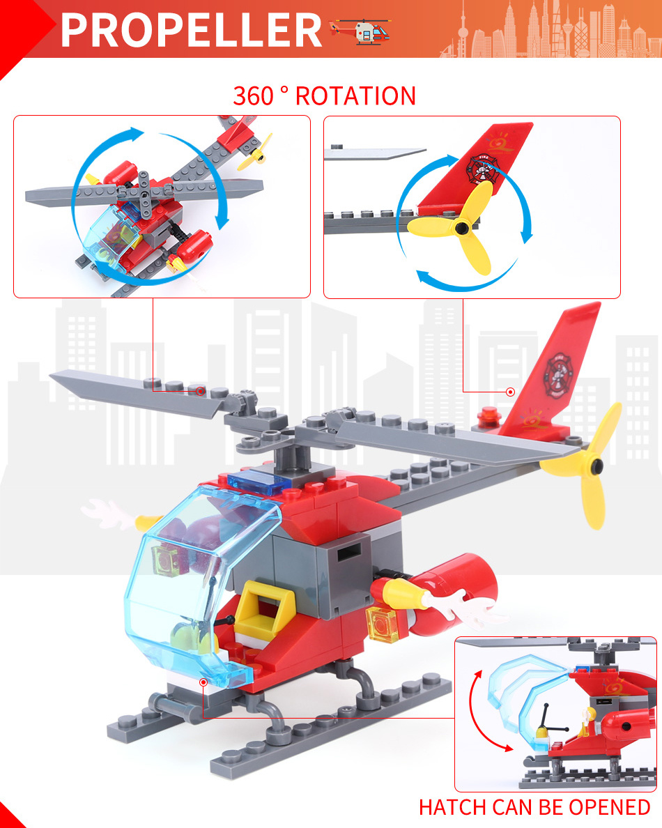 City Fire Station Building Blocks Model - Image 2