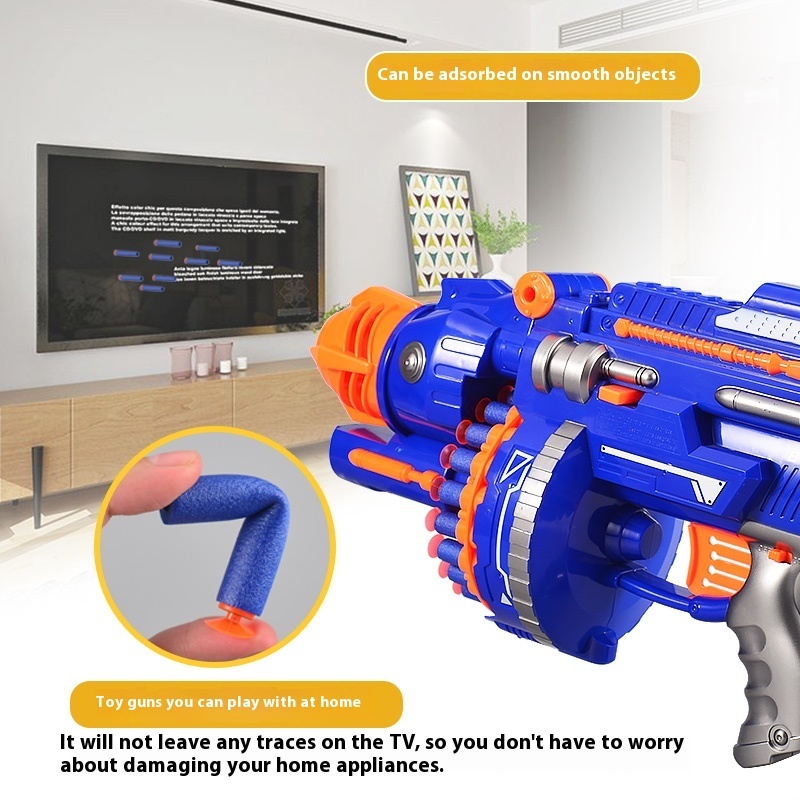 Electric Continuous Hair Space Soft Bullet Gun Toy - Image 7