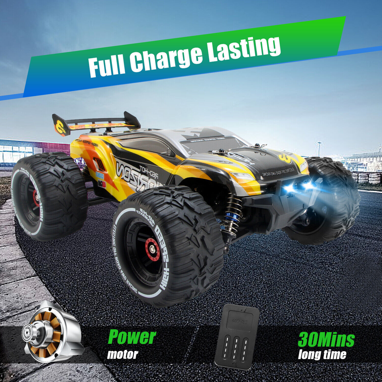 RC Car RC Auto Brushed Monster Truck Remote Control - Image 2
