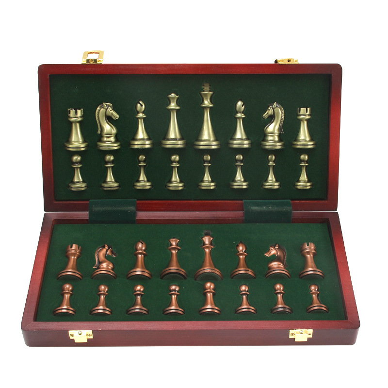 Chess European Metal Alloy Competitive Educational Toy Folding Board - Image 5