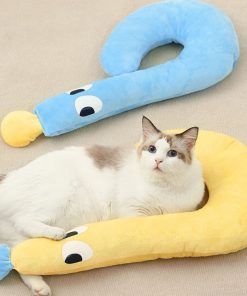 Cat Sleeping Moon Pillow